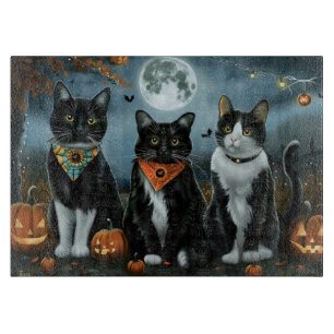 Tuxedo-Katze Halloween Gruselig Schneidebrett