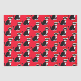 Tuxedo Katze in Bowtie: zu Weihnachten Seidenpapier