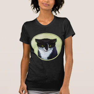 Tuxedo-Katze Malerei - Süße Original-Katzkunst T-Shirt