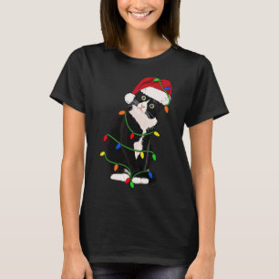 Tuxedo-Katze Miauen Santa Tuxie Weihnachtsbaum Lic T-Shirt