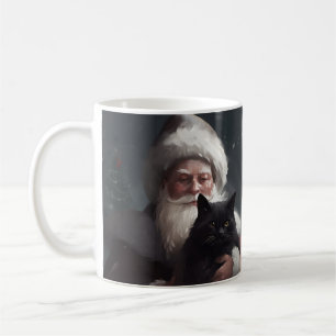 Tuxedo Katze mit Weihnachtsmann Weihnachten Kaffeetasse