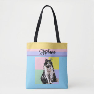Tuxedo Katze Pastellfarben Rosa Mädchen Name