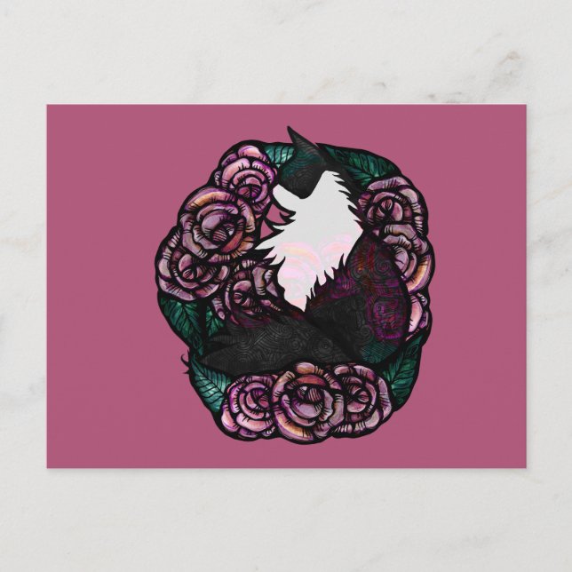 Tuxedo-Katze Schwarz-weiße Kätzchen Postkarte (Vorderseite)