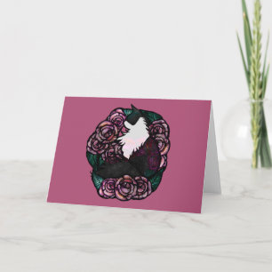 Tuxedo Katze Schwarze und weiße Katzen Karte