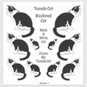 Tuxedo-Katzen-Fahrwerk-Aufkleber-Set Aufkleber