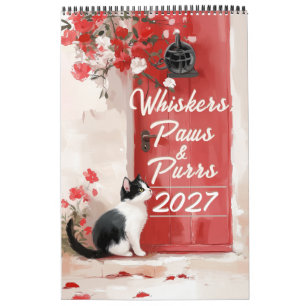 Tuxedo-Katzen-Kalender 2026 – Schwarz-Weiß-Katzenk Kalender