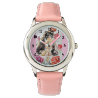 Tuxedo Katzen Kunst, Dichtung und Musik Kinder Gir