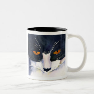 Tuxedo-Katzen-Tasse Zweifarbige Tasse