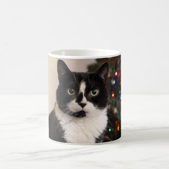 Tuxedo-Katzen-WeihnachtsTasse Kaffeetasse (Mittel)
