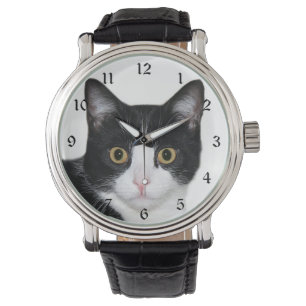 Tuxedo-Katzengesicht Armbanduhr