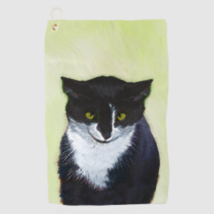 Tuxedo Katzenmalerei - Niedliche Originalkatzenart Golfhandtuch