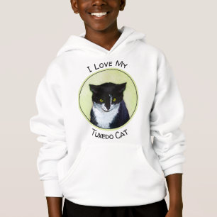 Tuxedo Katzenmalerei - Niedliche Originalkatzenart Hoodie