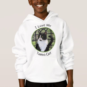 Tuxedo Katzenmalerei - Niedliche Originalkatzenart Hoodie