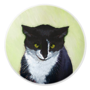 Tuxedo Katzenmalerei - Niedliche Originalkatzenart Keramikknauf