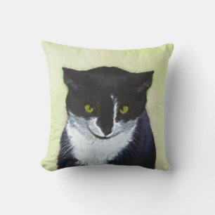Tuxedo Katzenmalerei - Niedliche Originalkatzenart Kissen Für Draußen