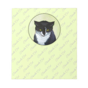 Tuxedo Katzenmalerei - Niedliche Originalkatzenart Notizblock