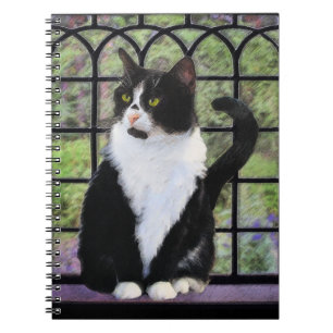 Tuxedo Katzenmalerei - Niedliche Originalkatzenart Notizblock