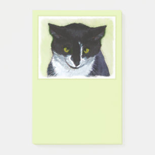 Tuxedo Katzenmalerei - Niedliche Originalkatzenart Post-it Klebezettel