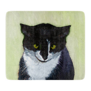 Tuxedo Katzenmalerei - Niedliche Originalkatzenart Schneidebrett
