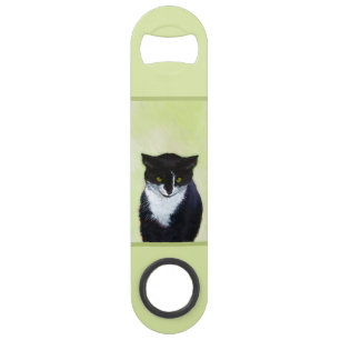 Tuxedo Katzenmalerei - Niedliche Originalkatzenart Speed Flaschenöffner
