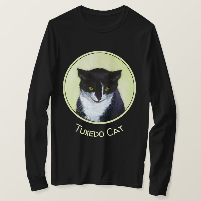 Tuxedo Katzenmalerei - Niedliche Originalkatzenart T-Shirt (Design vorne)