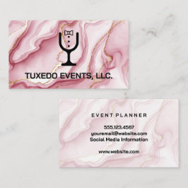 Tuxedo Logo für Weinglas | Catering Events Visitenkarte