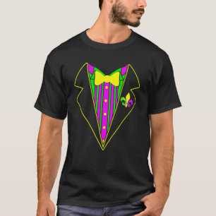 Tuxedo Mardi Funny Festival Party Café Al Porto T-Shirt