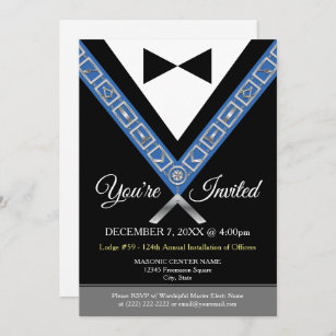 Tuxedo Masonic Einladungen   Freimaurer Juwelen