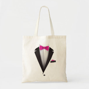 Tuxedo mit rosa Krawatte für Hochzeiten Tragetasche