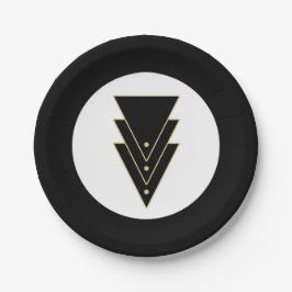 Tuxedo Modernes Art Deco Pappteller