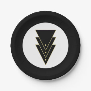 Tuxedo Modernes Art Deco Pappteller