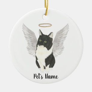 Tuxedo Ragamuffin Katze Sympathie Gedenken Keramik Ornament