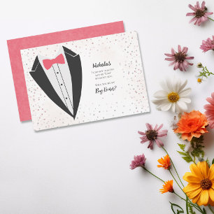 Tuxedo Ring Bearer Confetti Vorschlag Einladung