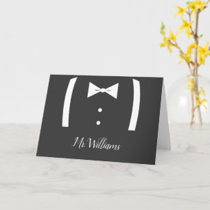 Tuxedo Ring Bearer Vorschlag Card Karte