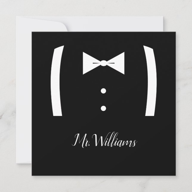 Tuxedo Ring Bearer Vorschlag Card Karte (Vorderseite)