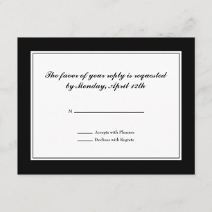 Tuxedo RSVP-Karte in Schwarzweiß RSVP Karte