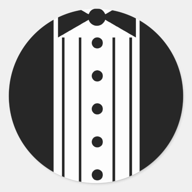 Tuxedo Runder Aufkleber (Vorderseite)