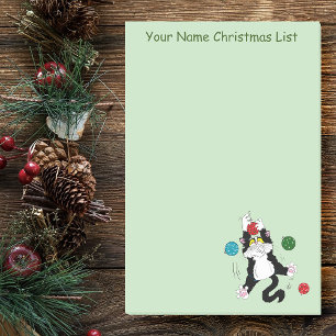Tuxedo Schwarz-weiße Weihnachtskatze Post-it Klebezettel