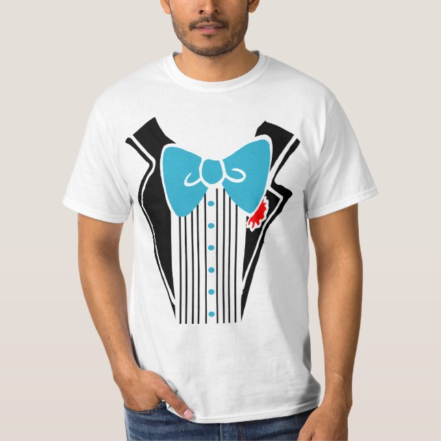 Tuxedo Shirt - Blaue Krawatte (Vorderseite)