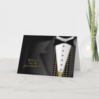 Tuxedo Trauzeuge Einladung