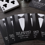 Tuxedo Wedding Bachelor Party Trauzeugen Gefallen Spielkarten<br><div class="desc">Wenn Ihr Groom einen Poker Abend für seine Bachelor Party, hier ist eine lustige Gastgeschenk Hochzeit für ihn und die Lads zu bekommen. Die Wahl, ein Datum am Ende der Hochzeit tuxedo oder entfernen Sie den Text ganz zusammen, wenn Sie nur möchten, den Tux. Karo aus der Erholung der Kollektion...</div>