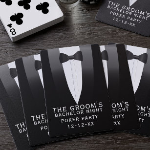 Tuxedo Wedding Bachelor Party Trauzeugen Gefallen Spielkarten