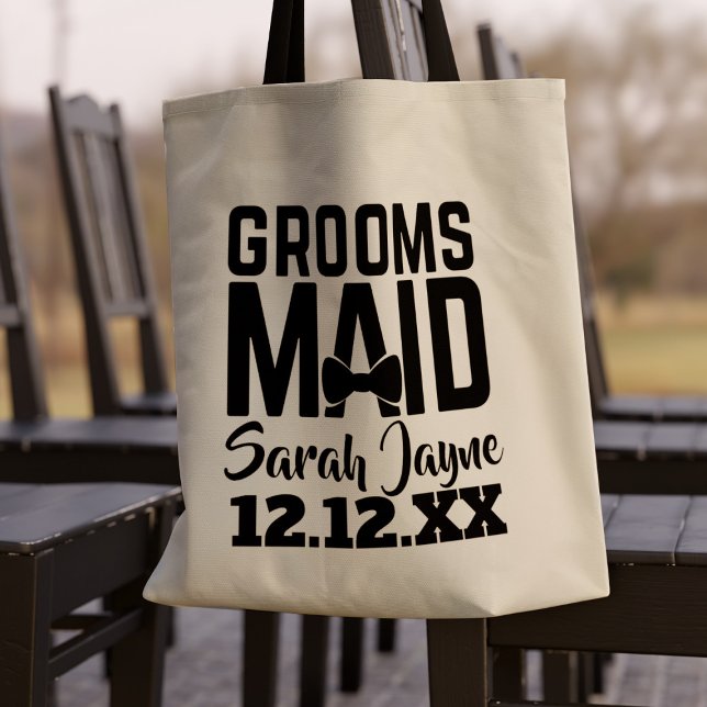 Tuxedo Wedding Bow Krawatte Groomsmaid Tote Bag Tragetasche (Von Creator hochgeladen)