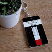 Tuxedo Wedding Bridesman Vorschlag Akryllischer Sc