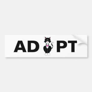 Tuxedo-Wildkatze adoptieren Autoaufkleber