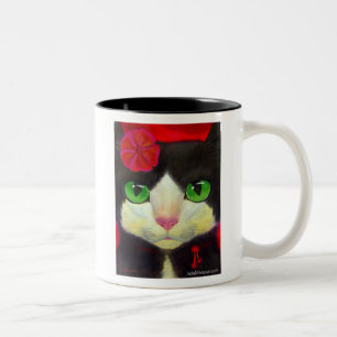TUXEDOcat-TASSE Zweifarbige Tasse