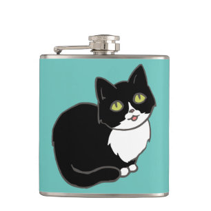 Tuxie Smoking Cat Flachmann