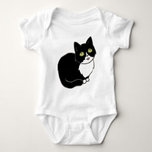 Tuxie Tuxedo Cat Baby Strampler