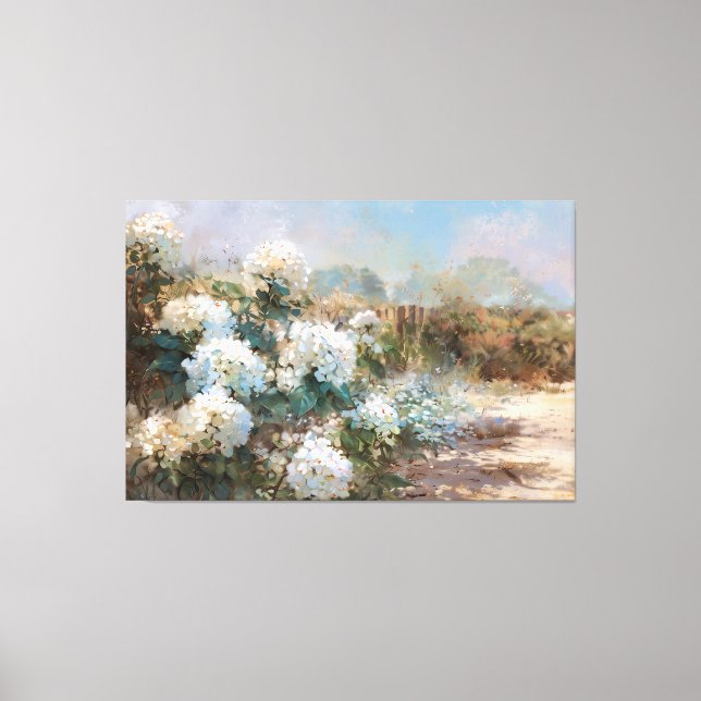 *~* TV2 Art Beach Hydrangea Canvas Print Leinwanddruck (Vorderseite)