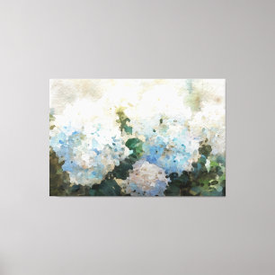 *~* TV2 Blaue Rosa Hortensie Leinwanddruck